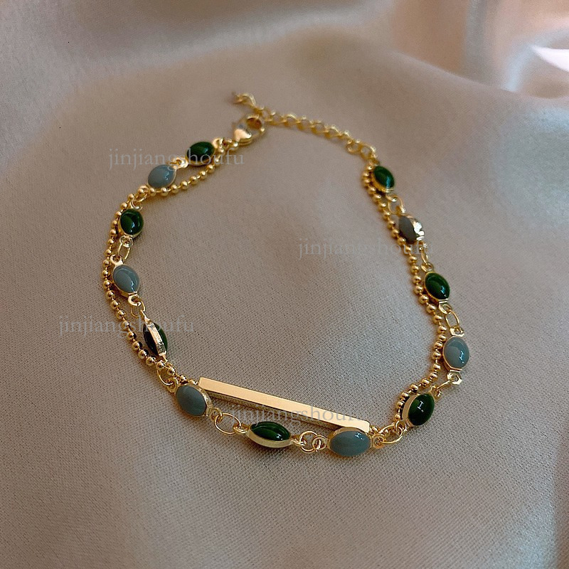 2026 Designer Bracelet Luxury Brand Fashion Small Serpentine Full Diamond Ice Blue Spirit Snake Women's Drawstring Bracelet Trendy New High End W