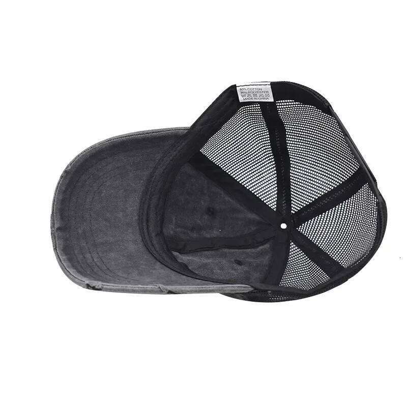 Washed Cotton Mesh Breathable Baseball Cap Made Old Ripped Light Board Caps Men Women Tide Spring and Summer Vintage Hat Y260304