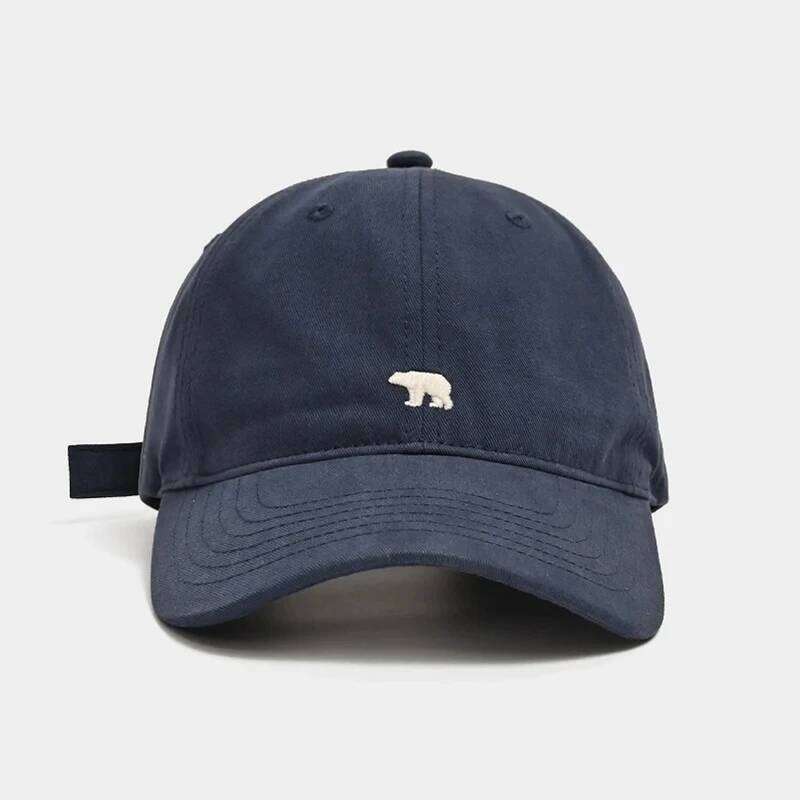 Fashion Baseball Cap for Women and Men Embroidery Polar Bear Hip Hop Snapback Caps Cotton Sun Unisex Solid Color Visor Hats Y260304