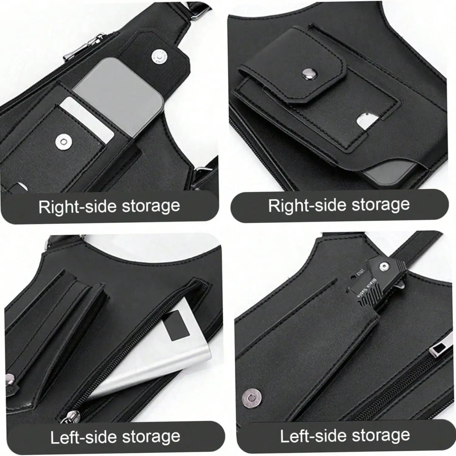 Leather Shoulder Armor Hidden Underarm Strap Wallet Adjustable Anti Pickpocket Accessories With Double Bag For Leather Armor 260305