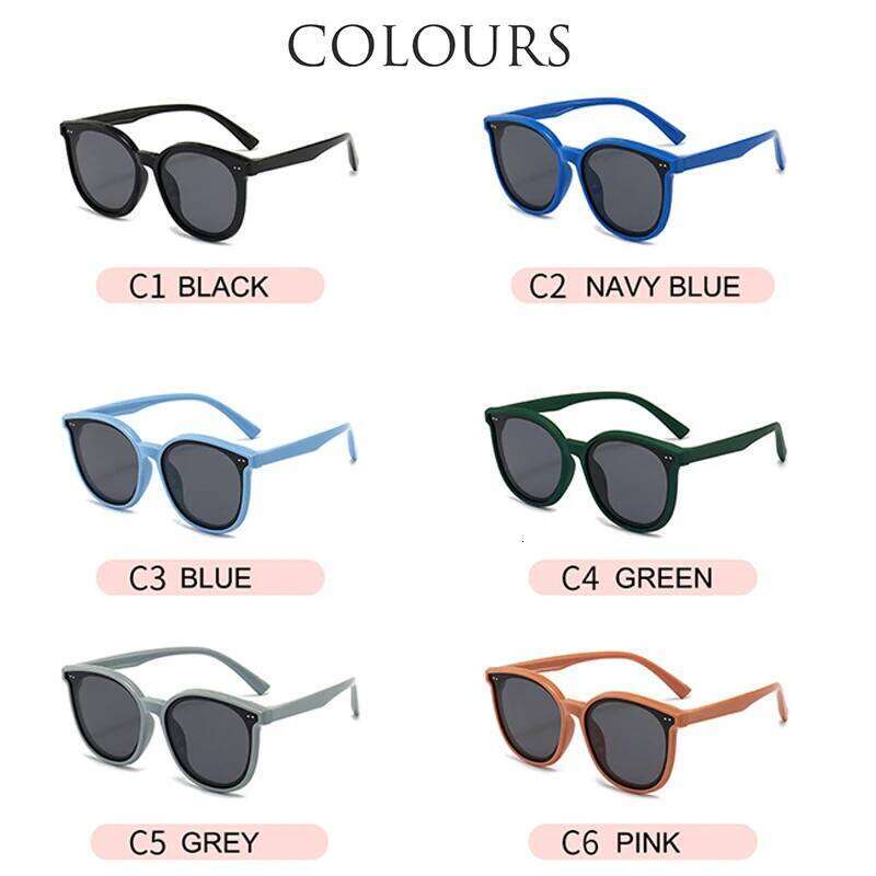 3-12 Years Kids Polarized Sunglasses Boys' Cool Girls Soft TPEE Frame Cat Eye Design Fashion Sun UV400 Protection Oval Glasses Z260304
