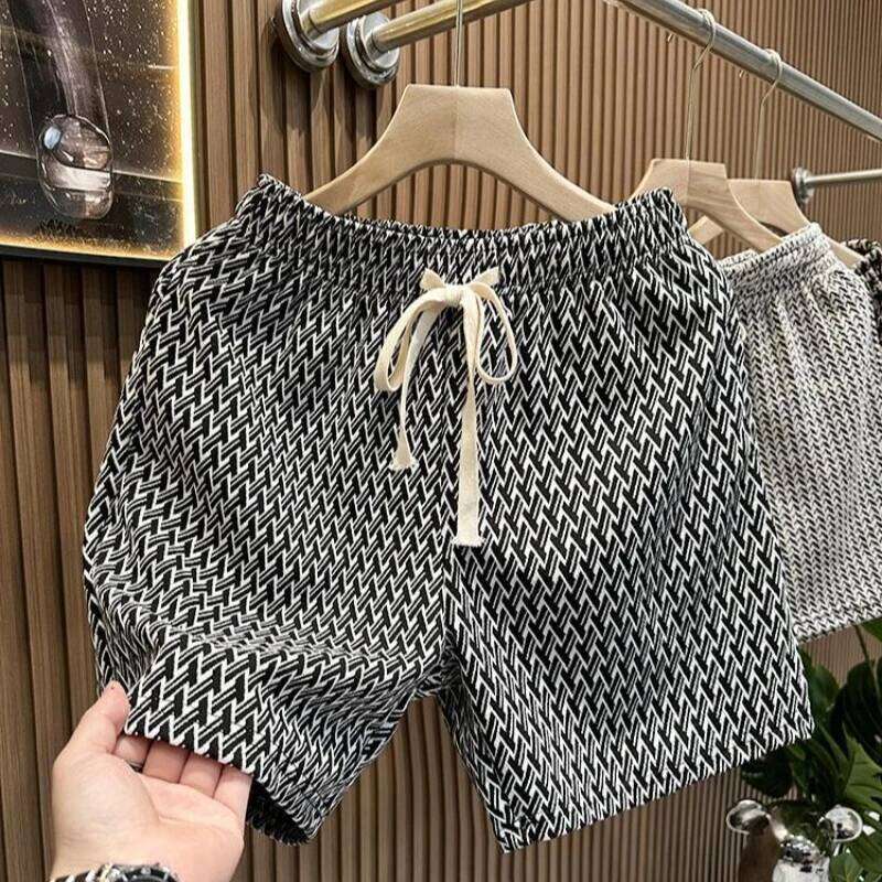 Men's Clothing Print Designer Fashion Plaid Summer Stylish Straight Leg Casual Beach Pants Comfortable Pockets Lightweight Street Shorts