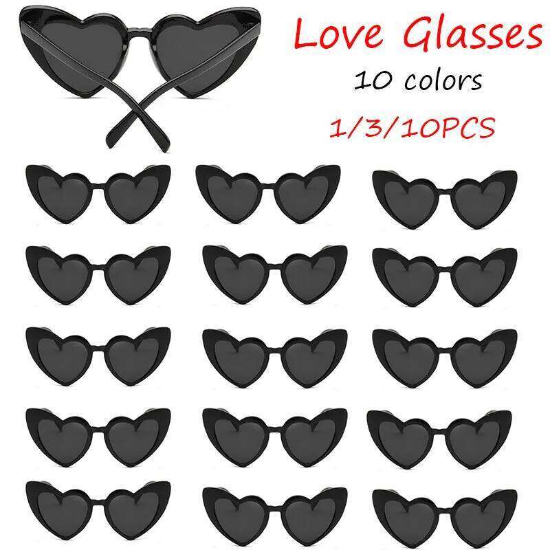 1/3/10PCS 2025 New European and American Girl Love Beach Peach Heart Birthday Photo Cross border Fashion Sunglasses Z260305