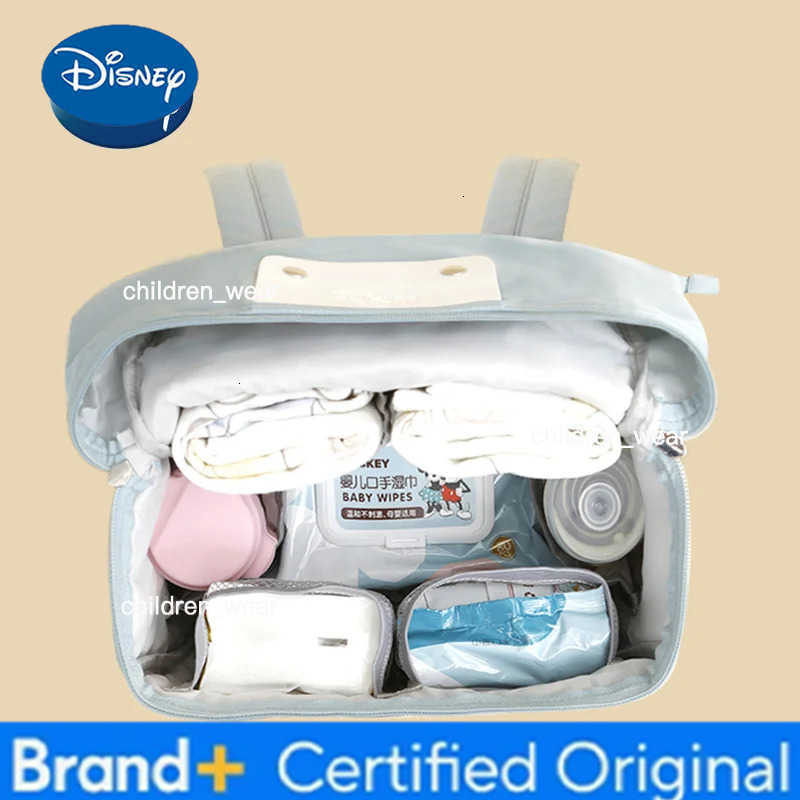 Disney Mickeys Original New Diaper Bag Backpack Luxury Brand Diaper Bag Large -capacity Multi -function Cartoon Baby Diaper Bag H260305
