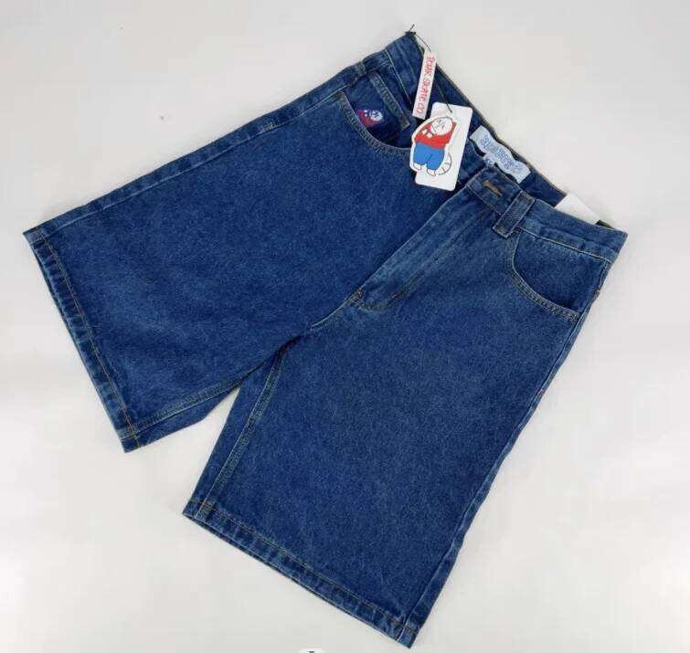 Big Boy Y2K Pants Harajuku Gothic Hip Hop Cartoon Embroidery Baggy Jean New Men Women Clothing High Waist Shorts XJ260305