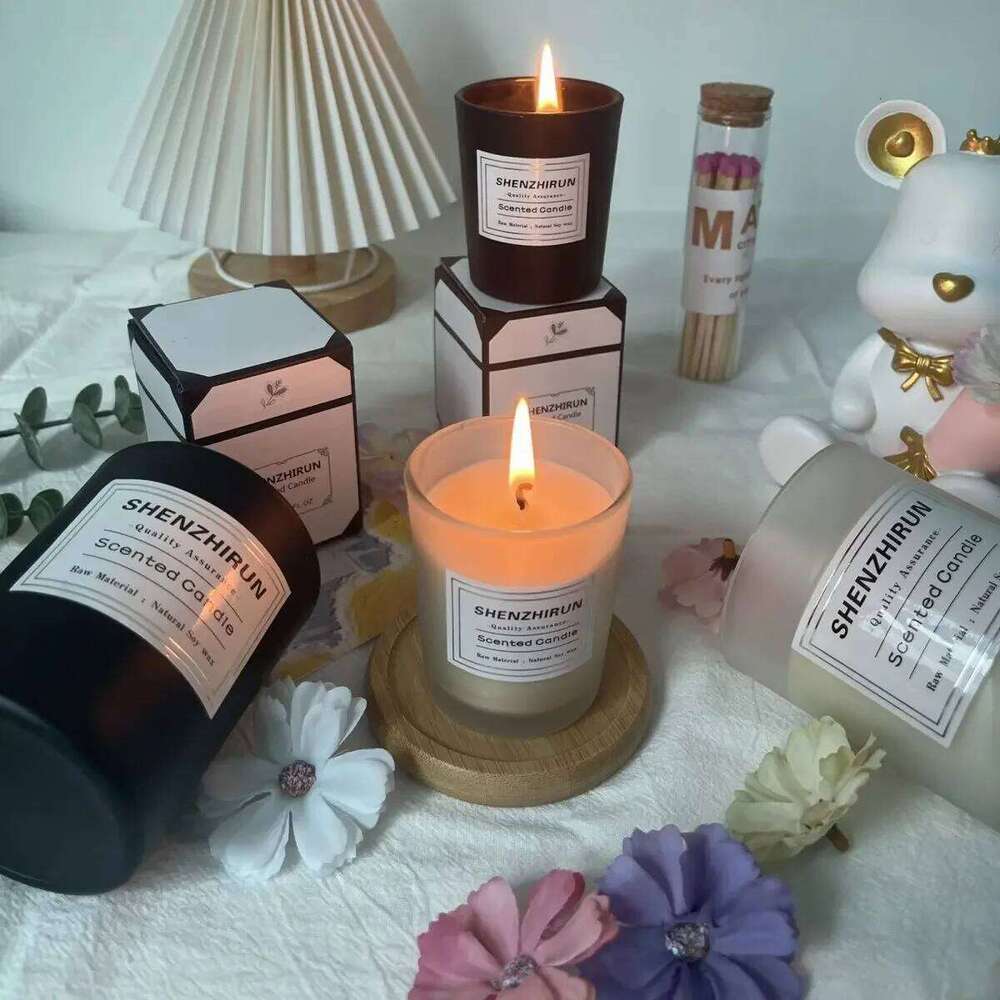 Nordic Style Ins Aromatherapy Mini Fragrance Candles Home Indoor Desktop Decoration Soy Wax Smoke-free Souvenirs W260304 W260305