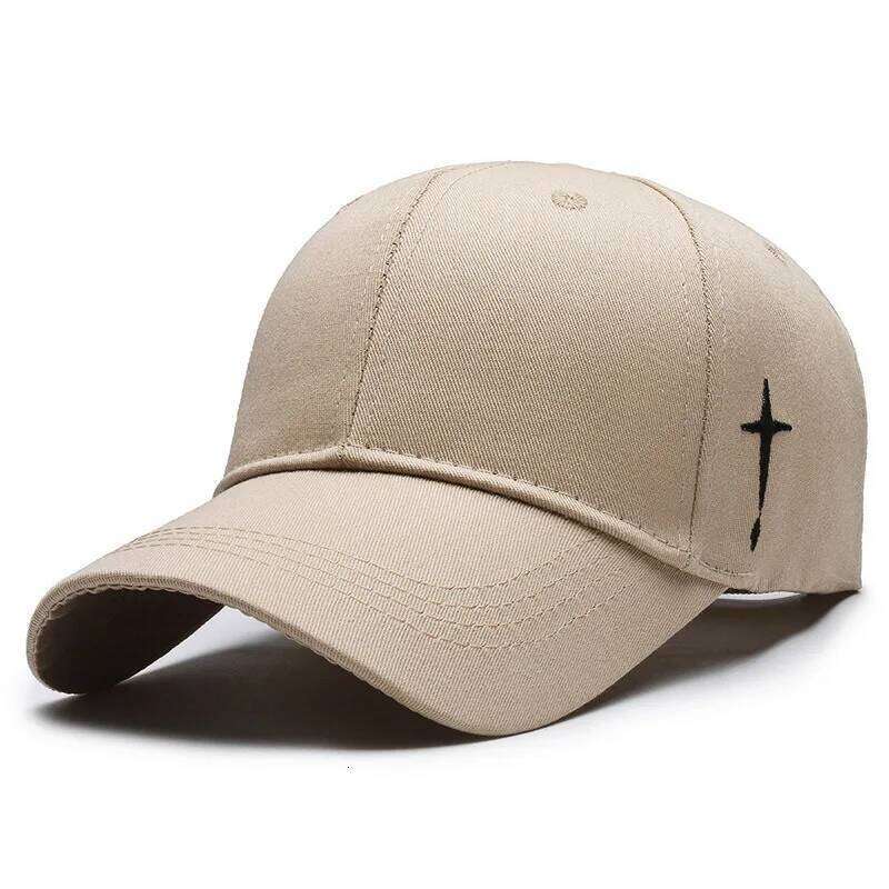 Unisex Simple Cross Water Drop Embroidery Baseball Caps Spring and Autumn Outdoor Adjustable Casual Sunscreen Hat Y260304
