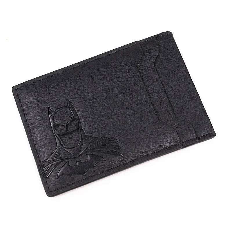 Personalized Superhero Mask Bat ID Heroic Gift Men Leather Slim Card Holder Case Wallet C260304