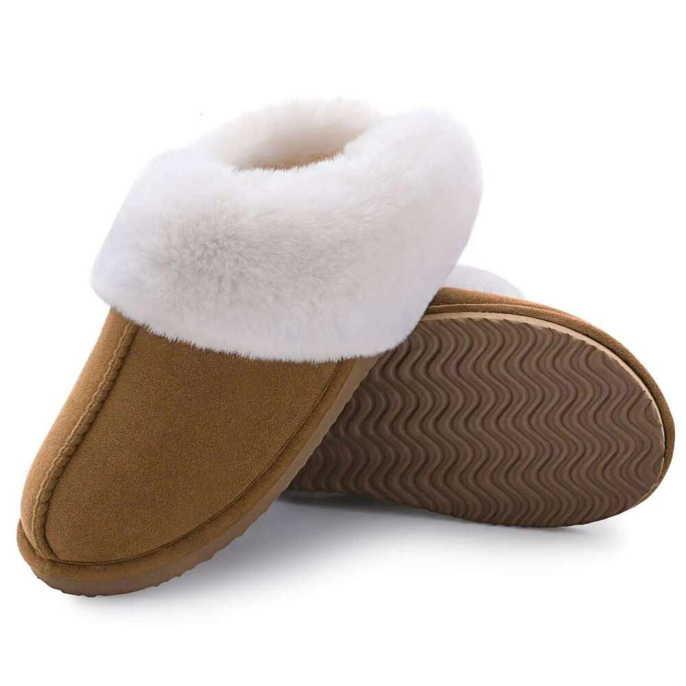 Kidmi Winter Fuzzy for Women Warm Faux Fur Bedroom Indoor Outdoor Comfort Fluffy Plush House Slippers