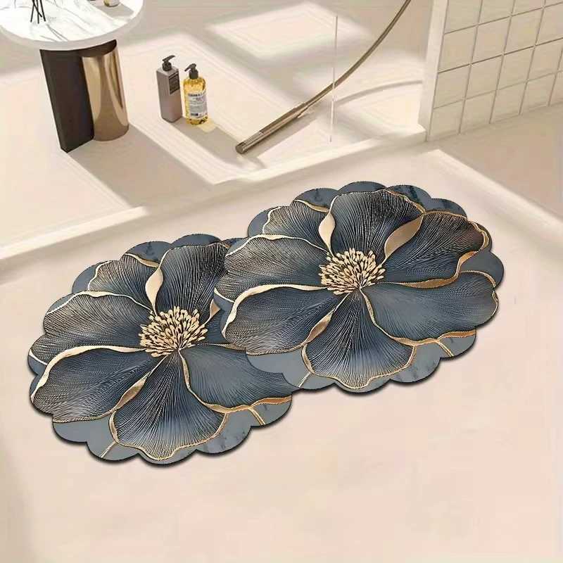 Crystal Velvet Luxury Patterned Rug Waterproof Anti-slip for Bathroom KitchenT260305