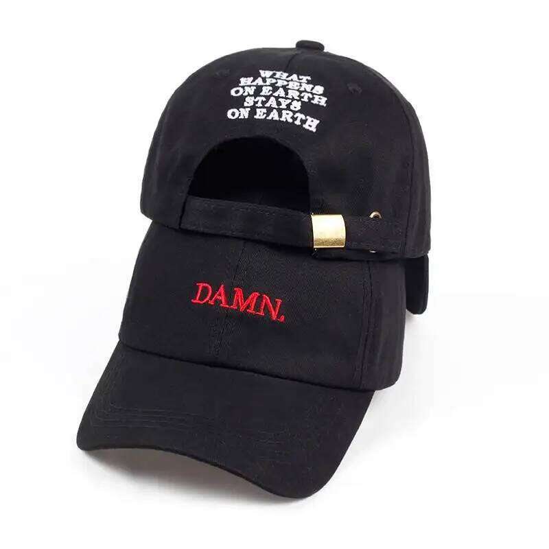 DAMN Hats for men and woman Embroidered DAMN. Dad Hat Hip Hop Stitched Kendrick lamar Unstructured Rapper Snapback Baseball Cap Y260304