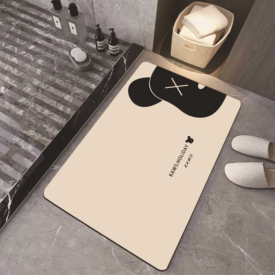 Soft Diatom Mud Bathroom Floor Mat Water-Absorbent Quick-Dry Non-Slip Toilet Door MatT260305
