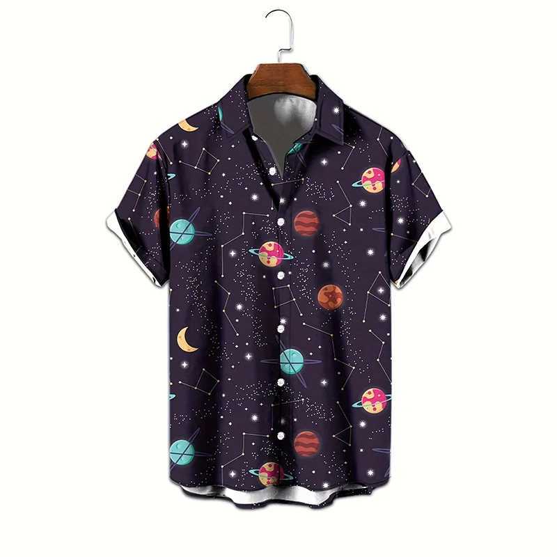 New 3D Dinosaur Shirts For Men Plants Mushroom Graphic Shirts For Women Fashion Hawaiian Top Shorts Blouses M260305