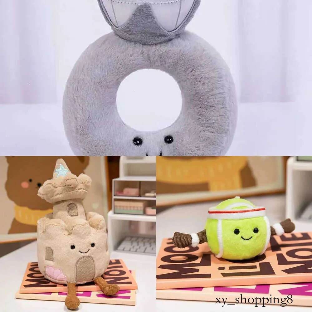 03 01 New 2 Jellycat Plush Cute and Fun Sports Tennis School Bag Pendant Family Bedroom Doll Decoration Christmas Gift Toy W250411