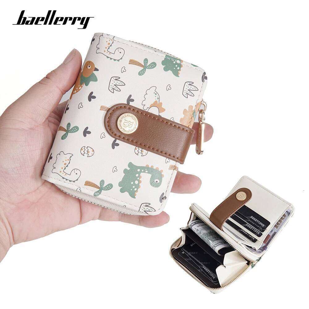 Baellerry Bear Print Wallet for Women Short Ins Style, Cute Animal Coin Purse with Card Slots, Girls Gift Idea C260304