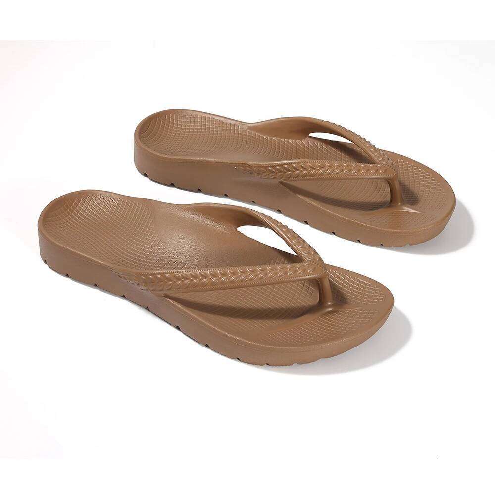 Kidmi New Men Flip Flops Orthotic Plantar Fasciitis Relief Vacation Light Shock-Absorbing Thong Sandals for Walking