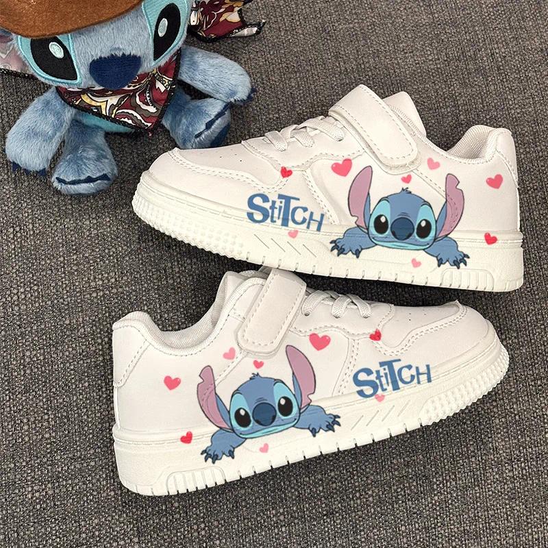 Lilo Stitch Boy Girl Shoes Disney Cartoon White Sneakers Running Sports Shoe for Children Gifts Kids Footwear Everyday Outfits Children Gifts - view 4