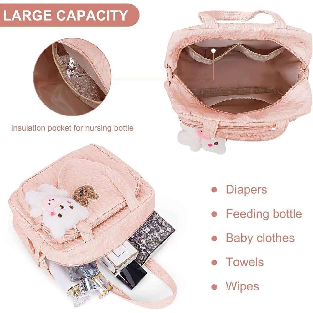 Tote, Mommy Cute Nappy Crossbody Travel Diaper Tote Multifunction Baby Storage Bag Z260304