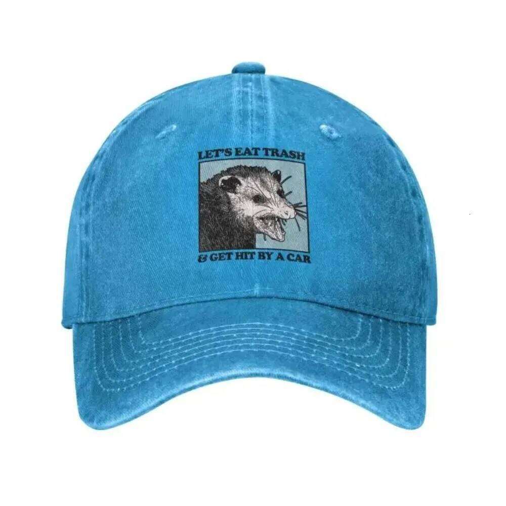 Let's Eat Trash Get Hit By A Car Baseball Cap Hip Hop Women Men's Adjustable Possum Lovers Dad Japanese Style Hat Fashion Y260304