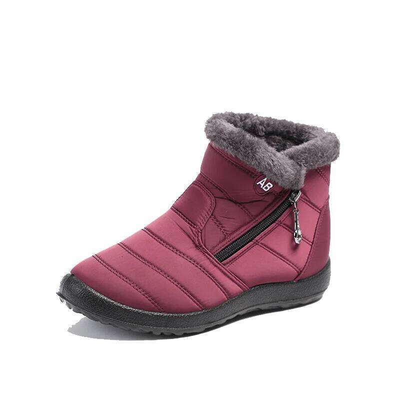 Kidmi Women's Warm Soft-bottom Waterproof Cotton Shoes Wear-resistant shock absorption Boots Suitable for Snowy Conditions