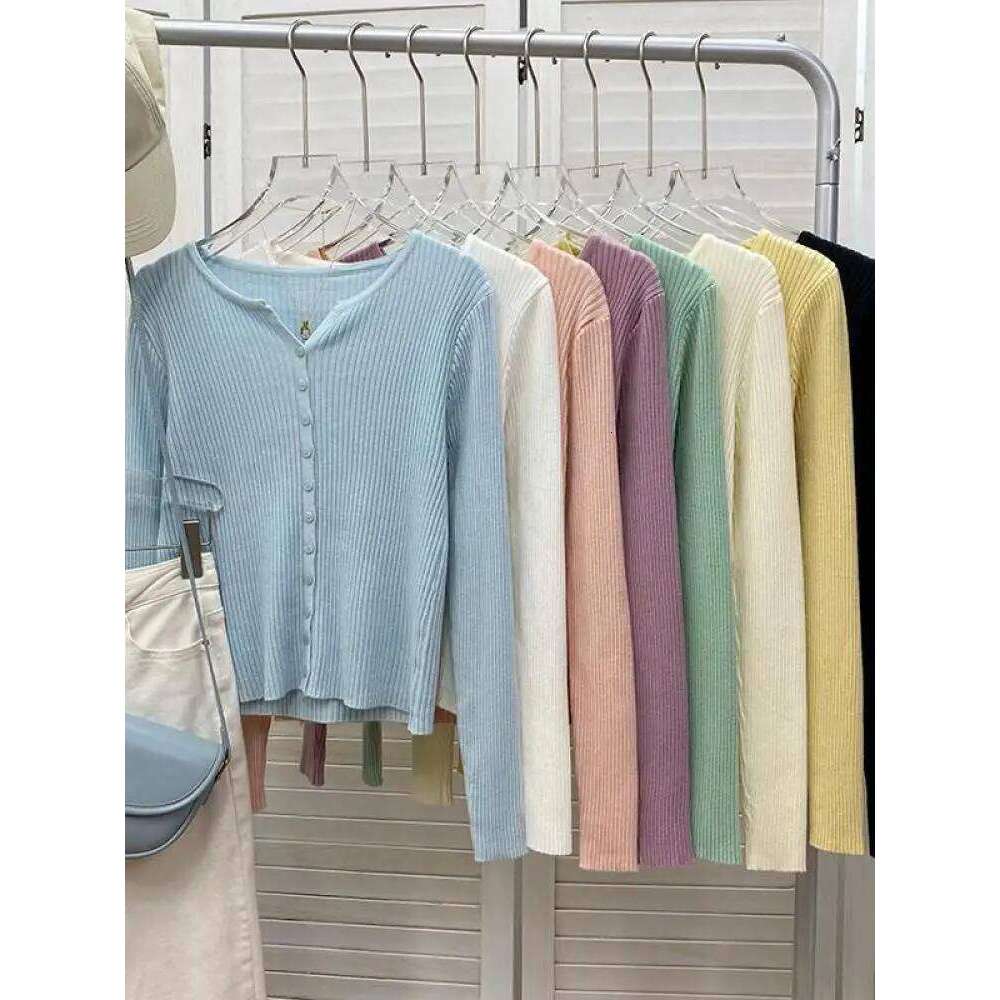 zjaiss 2026 New V-Neck Temperament Small Fragrant Wind Women Loose All Sweater Coat Special Offer Cardigan XJ260305