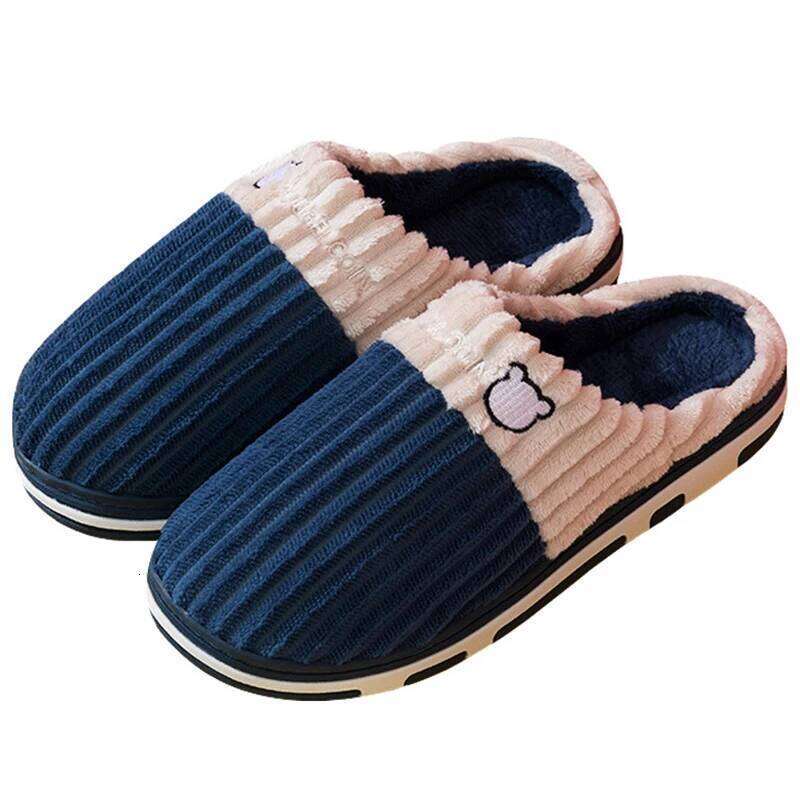 Kidmi Women Indoor House Soft Antiskid Warm Casual Cozy Men Winter Outdoor Couple Cotton Slippers
