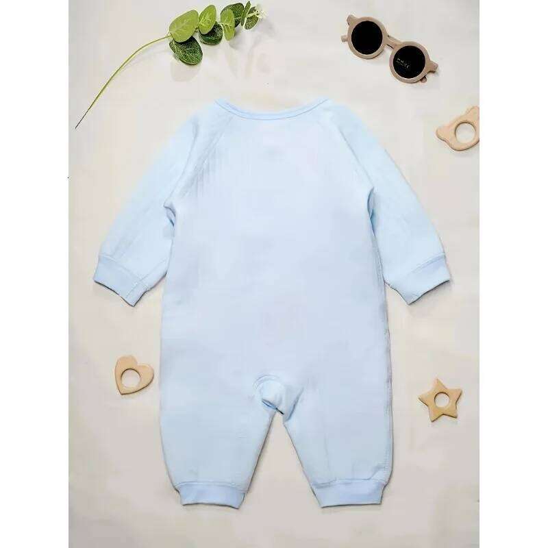 All Seasons Cute Infant Newborn Romper Baby Boy Girl Cartoon Bear Cotton Jumpsuit with Hat Z260304