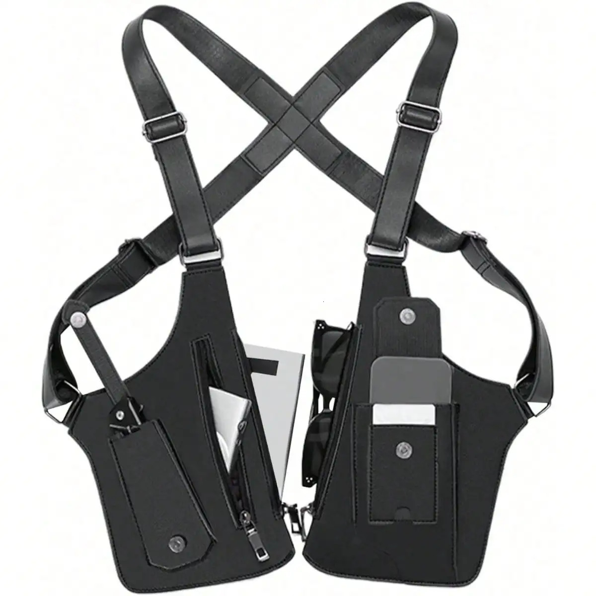 Leather Shoulder Armor Hidden Underarm Strap Wallet Adjustable Anti Pickpocket Accessories With Double Bag For Leather Armor 260305