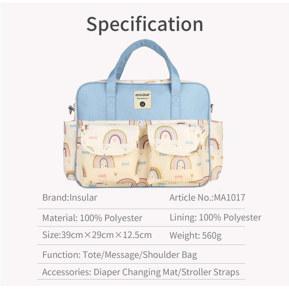 OutdoorsCartoon Waterproof Tote Fashion Mommy Bags Oxford Fabric Travel Women Handbag Shoulder Large Capacity Diaper Bag Z260304