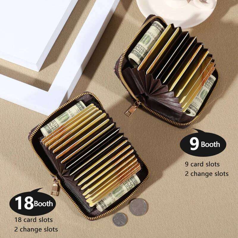 Zipper Around Credit Holder, Mini Printed Clutch Coin Purse, Portable Wallet With Multi Card Slots C260304