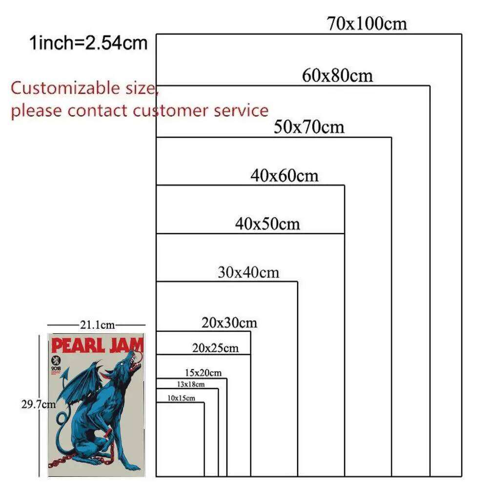 Poster HD Anime Theme Singer/OST/Movie-Waterproof Self-Stick Home Decor Hot P-Pearl Jam Band Music Album 26L0305