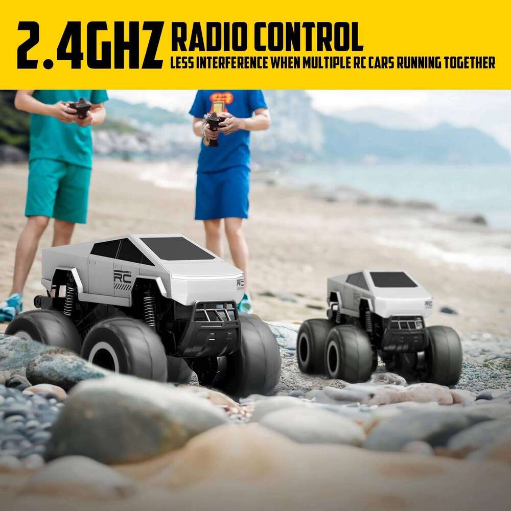 STEMTRON Amphibious Remote Control for Boys 2.4 GHz 1:16 All Terrain Off-Road Car RC Truck Pool Toys Z260304
