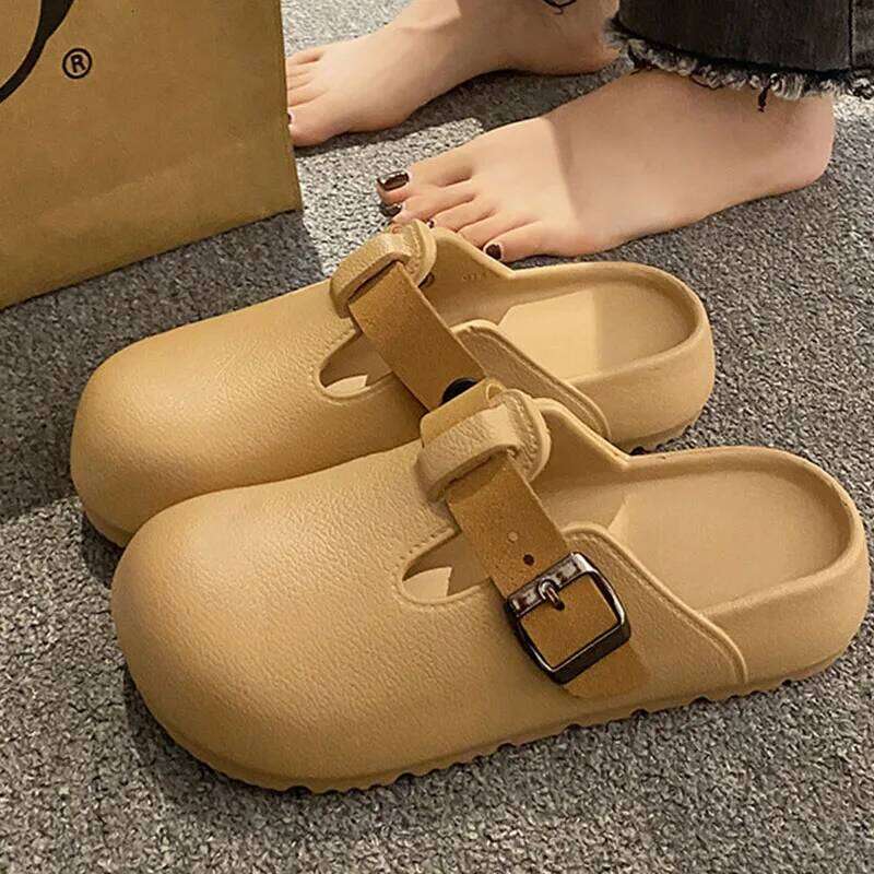 KIDMI Fashion For Women Slippers Outdoor Beach Clogs Light Cushioned Pool Shower With Buckle Garden Shoes