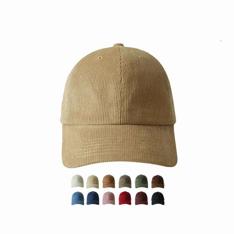 Corduroy Baseball Cap Unisex Soft Vintage Snapback Adjustable for Men Women Y260304