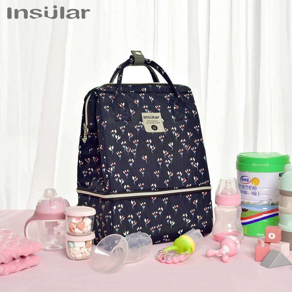 Insular Multifuntion Nappy Stroller Backpack Maternity Mummy Baby Waterproof Diaper Changing Bag Backpacks Z260304