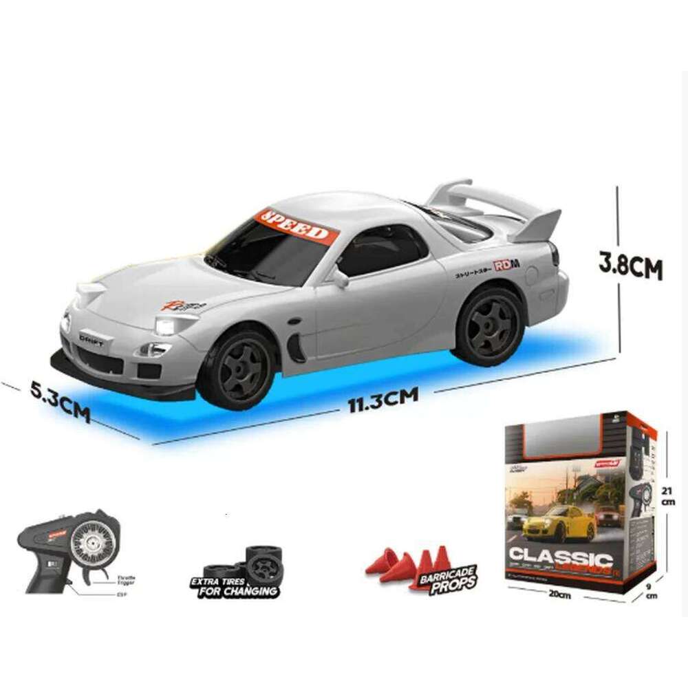 Qnm Mini Drift Car M3 Racing Model Remote Control Desktop Decoration Collection Toy Birthday Gift for Boys Z260304