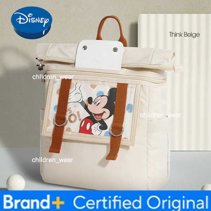 Disney Mickeys Original New Diaper Bag Backpack Luxury Brand Diaper Bag Large -capacity Multi -function Cartoon Baby Diaper Bag H260305