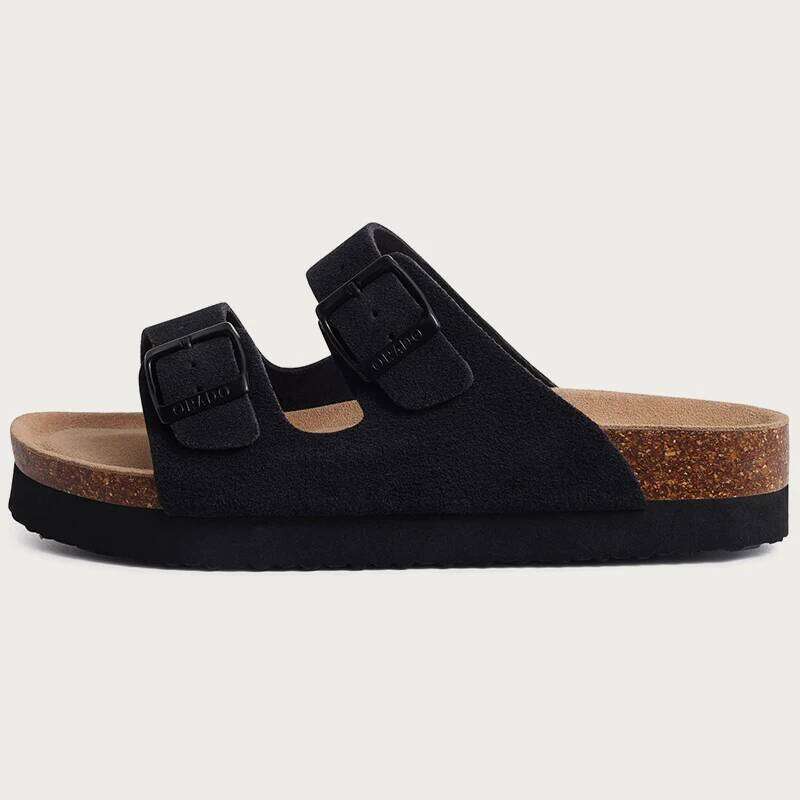Kidmi Men Clogs Summer Men's Sandal Cork Clog Slippers Unisex Mules Outdoor Platform Antiskid House Sandals With Buckle