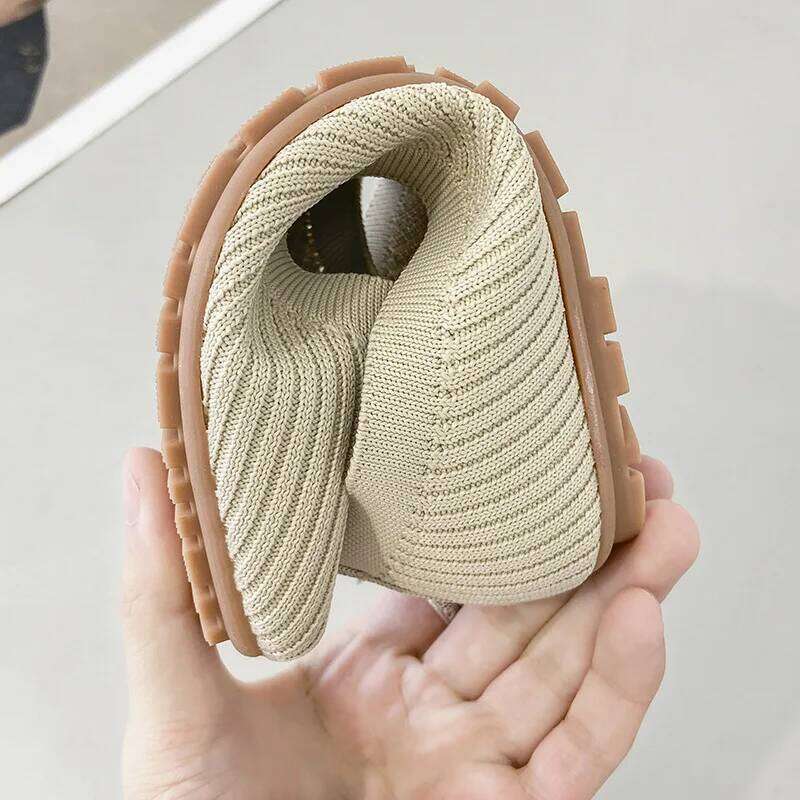 Women Leisure Flats Summer Autumn Flat Shoes Breathable Knitted Square Toe Slip-on Female Daily Walking Driving Loafers
