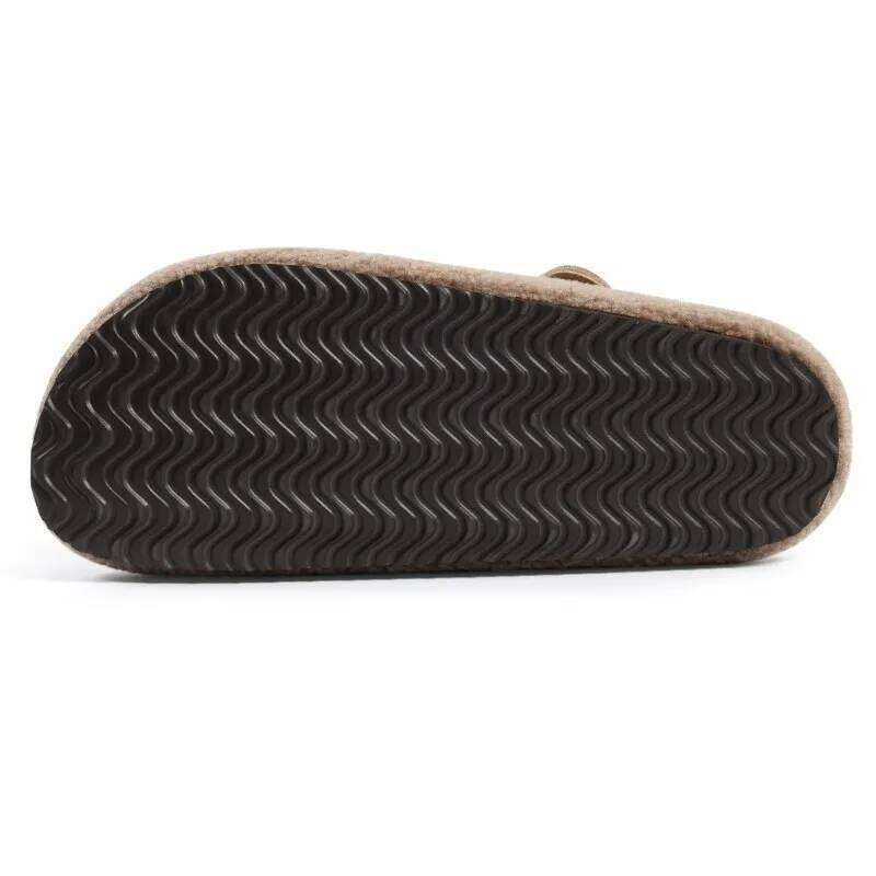 Kidmi Winter Plush Lining For Womens Non-slip Platform Indoor Slides Furry Cozy Outdoor Slippers With Adjustable Buckle