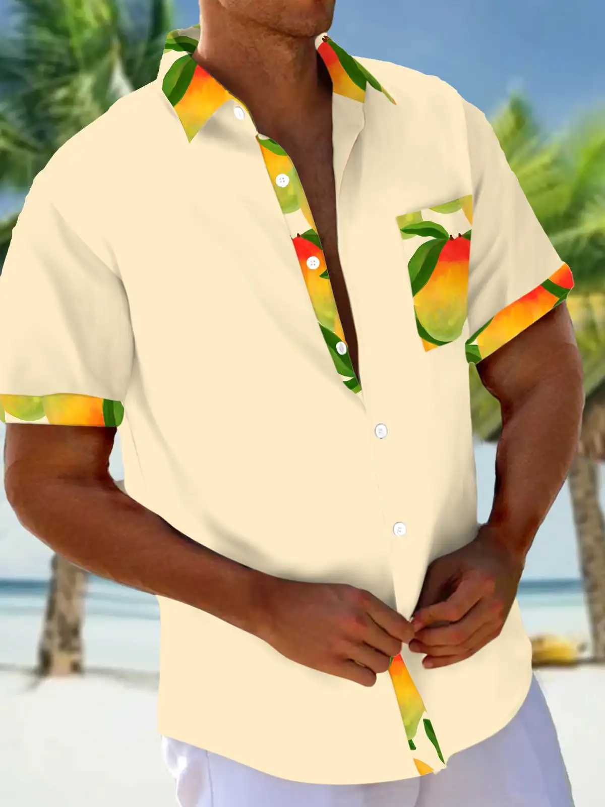 Mens shirts button up shirts casual shirts spring and summer printed short sleeves daily fashionable comfortable M260305