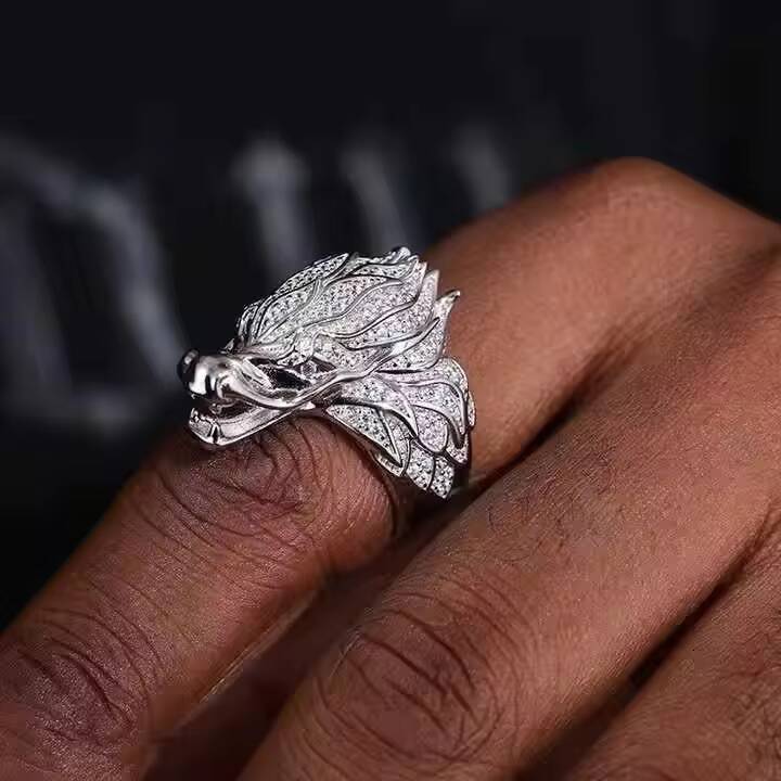 Hot Selling VVS Moissanite 925 Sterling Silver Ring Gold Plated Fine Jewelry Men Women HipHop Style Engagement Ring