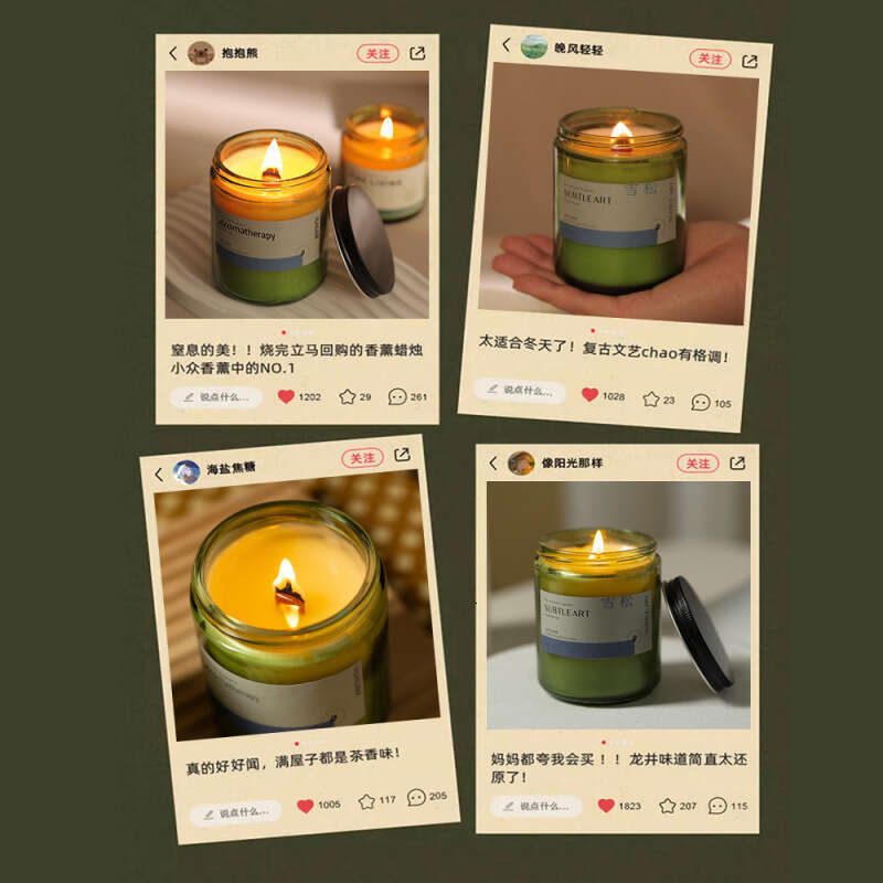 Osmanthus Scented Candle for Women, Indoor Bedroom Long-lasting Tea Fragrance, Niche High-end Birthday Gift Ornament W260304 W260305