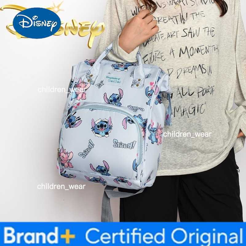 Disney Stitch New Diaper Bag Backpack Large Capacity Multifunctional Baby Diaper Bag Cartoon Fashionable Portable Baby Bag H260305