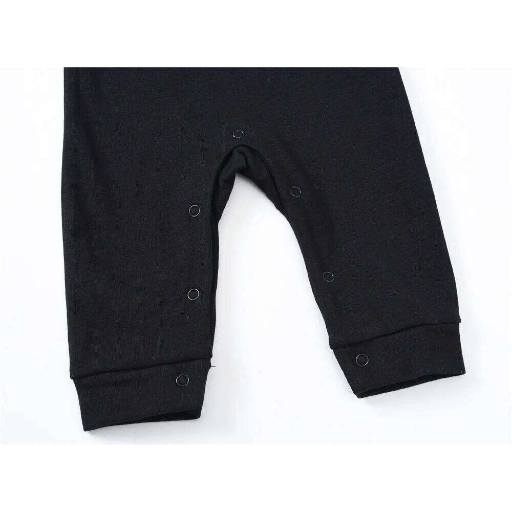 Kavkas Solid Black Baby Rompers Unisex 0-18M Full Sleeve Clothes One Piece 100% Cotton Overalls Infant Jumpsuit Z260304