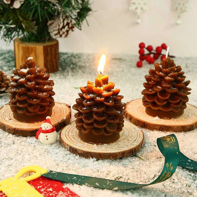 Pineapple Scented Candle, Christmas Aromatherapy Candle for Festive Table Stand Decoration W260304 W260305