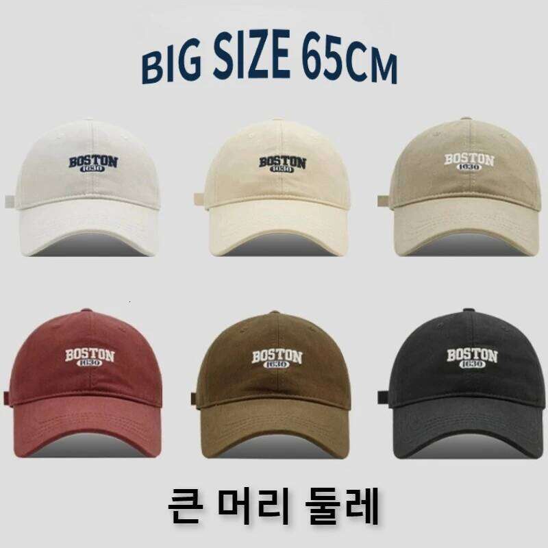 Large Size 65cm Ins Embroidered Peaked Cap Korean Style Versatile Curved Brim Trendy Men's Spring Autumn Baseball Caps Y260304