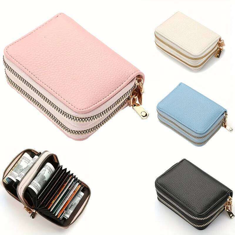 2025 New Man and Women Short Style Lychee Pattern Fashion Large Capacity Multi Card Slot Coin Purse With Zipper For C260304