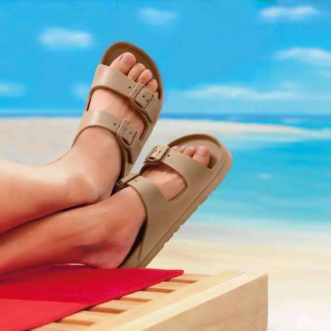Kidmi Summer Women's Platform Comfort Foam Slides Lightweight Thick Soles Cloud Sandals Adjustable Buckle Cushion Sandal