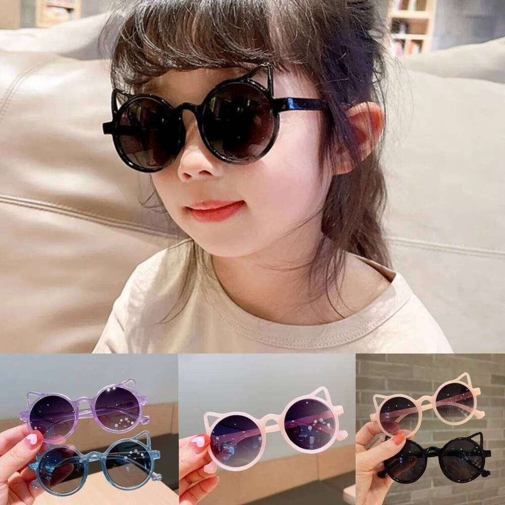 Child Cute Animal Cartoon Ears Outdoor Sun Children Lovely Vintage Sunglasses Protection Classic Kids Z260304